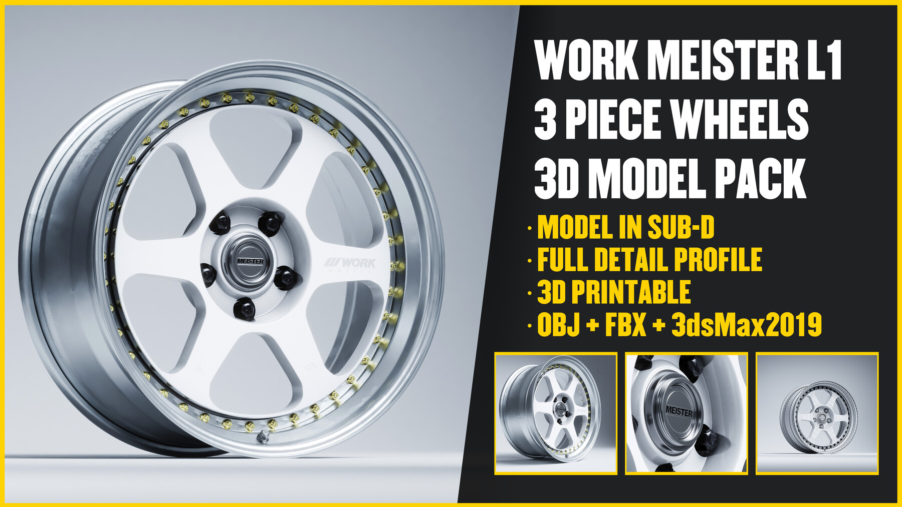 ArtStation WORK MEISTER L1 3 PIECE WHEELS PACKAGE Resources