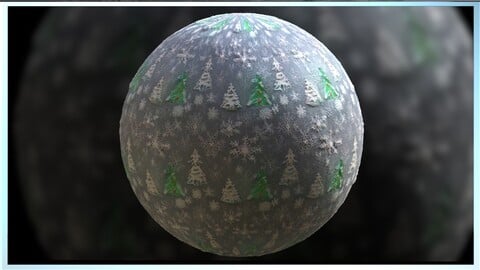 PBR Christmas Winter Cloth Fabric Seamless Material Substance SBSAR 4k Texture 14