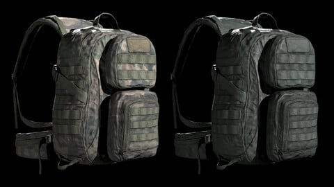 MILITARY Game Ready DEFCON Ares Backpack Low-poly 3D model