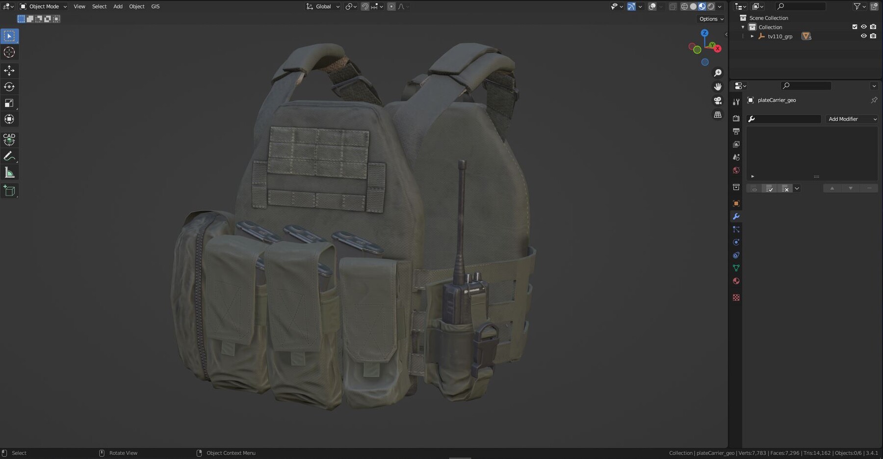 WARTECH TV-110 PLATE CARRIER – 3DMilitaryAssets