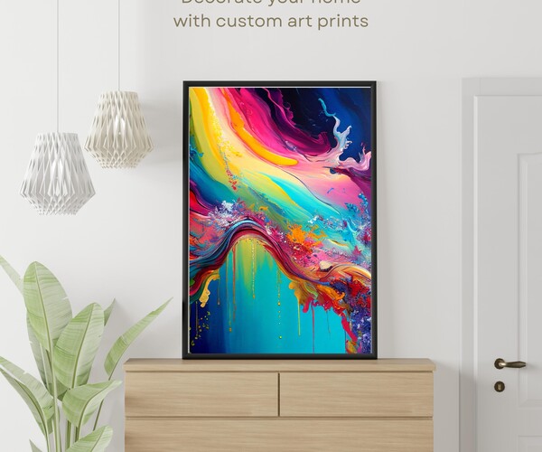 ArtStation - Abstract Print, Elegant Painting, Printable Wall Art ...