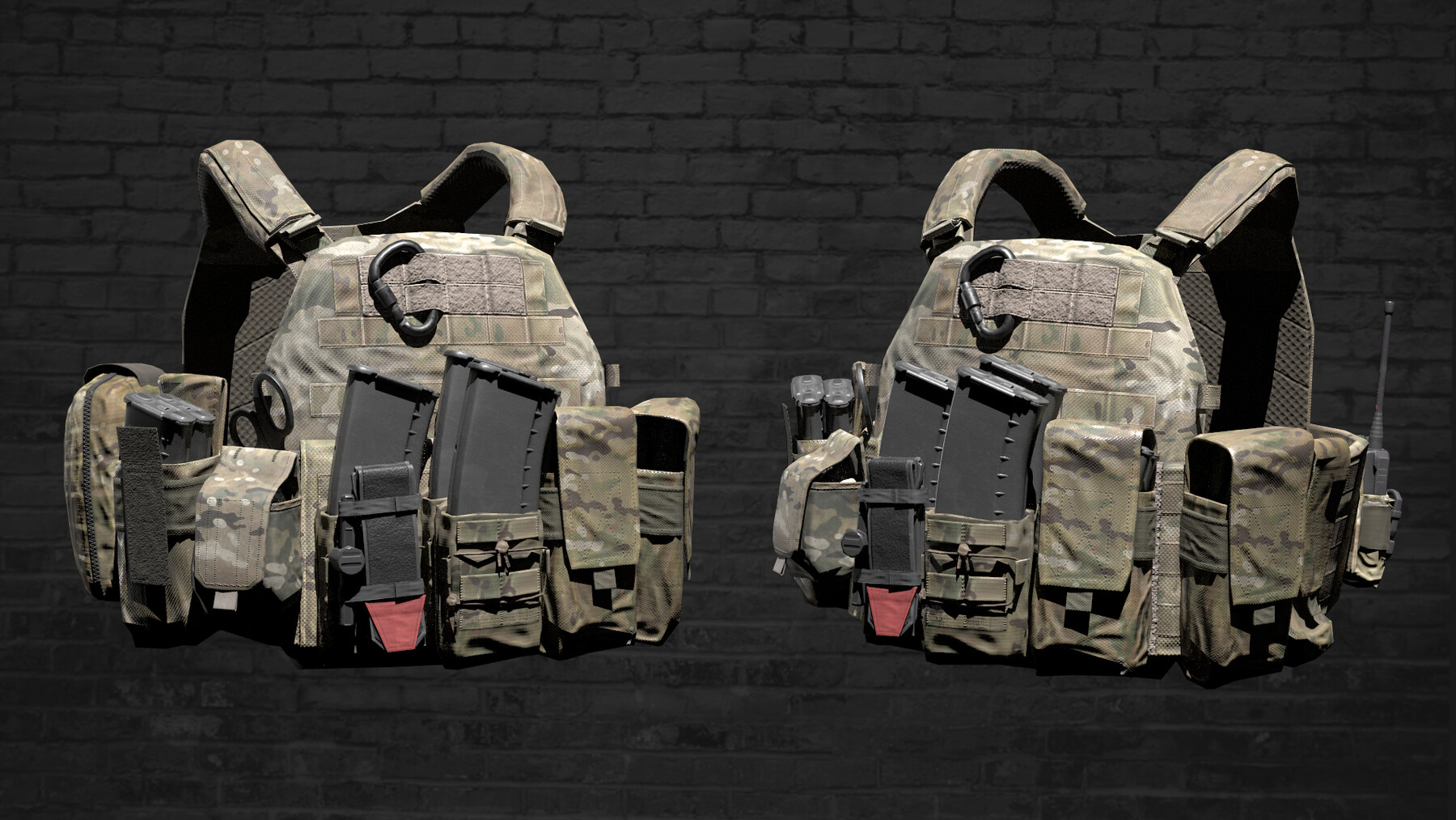3DMA - MILITARY WAS DCS Plate Carrier Vest V3 Low-poly 3D model