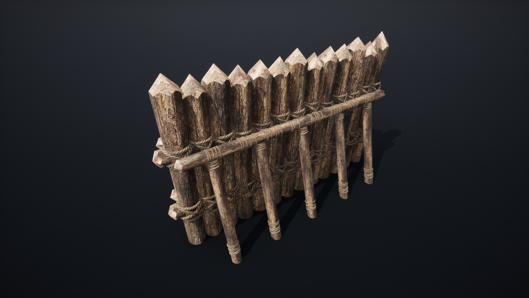 ArtStation - PALISADE BARRIER BARRICADE FORT WALL DAM WOODEN MEDIEVAL ...