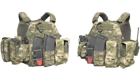 MILITARY WAS DCS Plate Carrier Vest V3 Low-poly 3D model