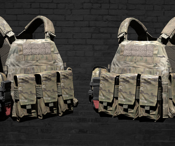 ArtStation - MILITARY WAS DCS Plate Carrier Vest V1 Low-poly 3D model ...