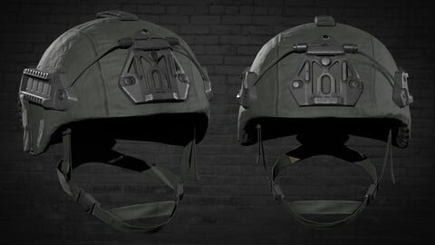 MILITARY Game Ready ACH Tactical Helmet Low-poly 3D model