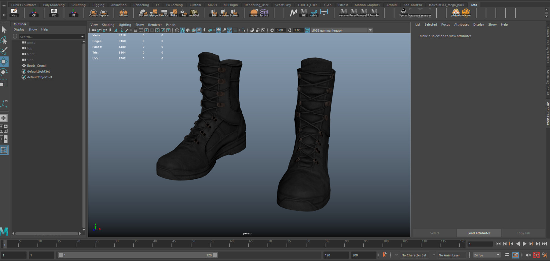 ArtStation - MILITARY Game Ready Croatian Military Boots Low-poly 3D ...