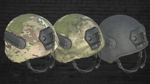 MILITARY Game Ready Kiver RSP Russian Helmet Low-poly 3D model