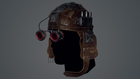 Pilot helmet - ZBrush project, obj + subtool.