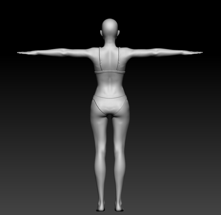 Трехмерное тело. Blender woman basemesh.