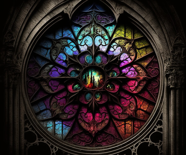 ArtStation - Gothic Stained Glass Pack (3 Images) | Artworks