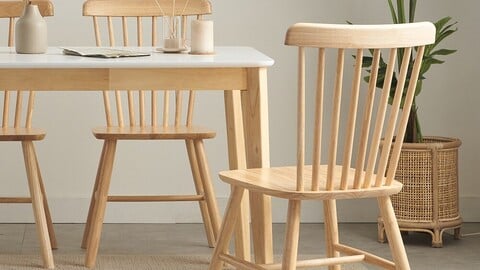 Windsor rubber wood design chair