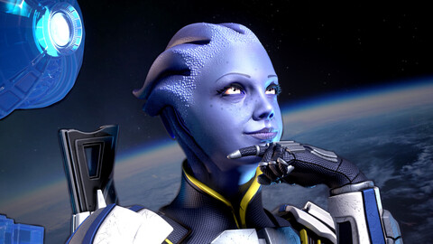 Mass Effect Fanart - Liara T'Soni 3d print model