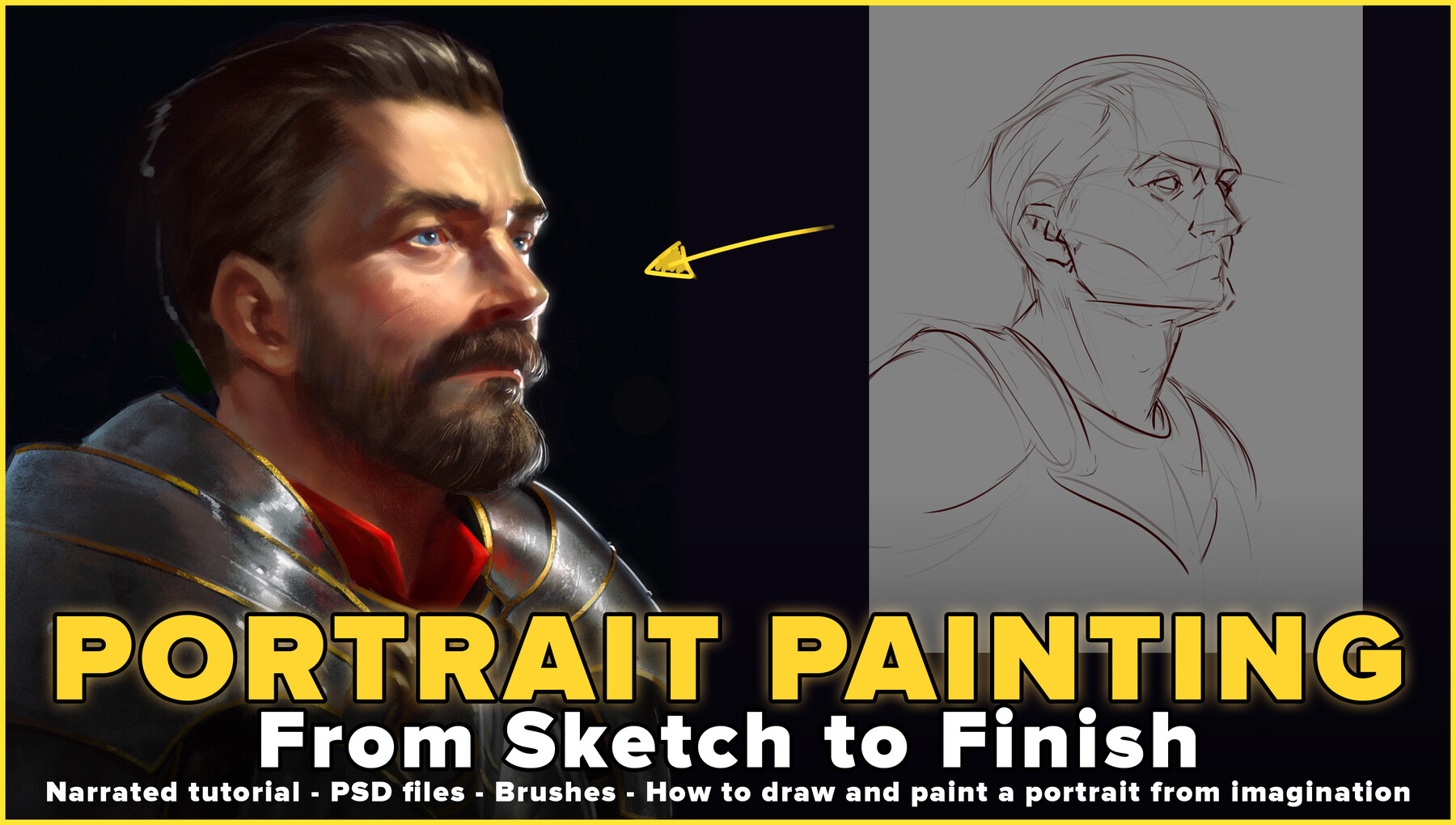 ArtStation Realistic Portrait Painting Tutorial From Sketch To