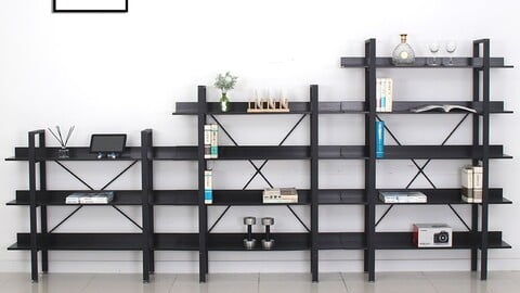 Edgar 4 Tier Iron Bookcase