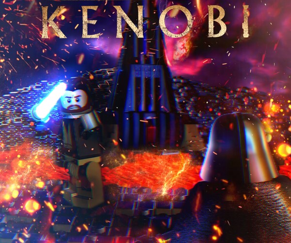 ArtStation LEGO Obi Wan Kenobi VS Darth Vader Poster Artworks