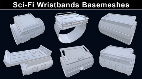 Sci-Fi Wristband Base Mesh