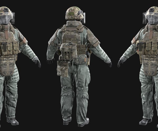 ArtStation - MILITARY Game Ready Fort Fortres Frag Suit Low-poly 3D ...