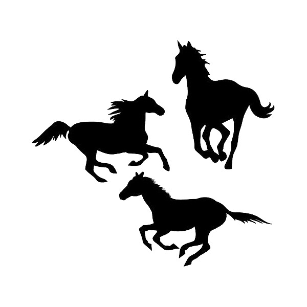 ArtStation - RUNNING HORSES SILHOUETTE WALL DECORATION | Resources