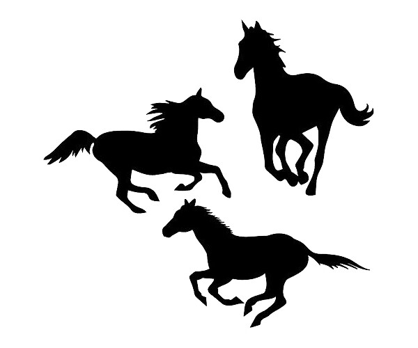 Artstation - Running Horses Silhouette Wall Decoration 