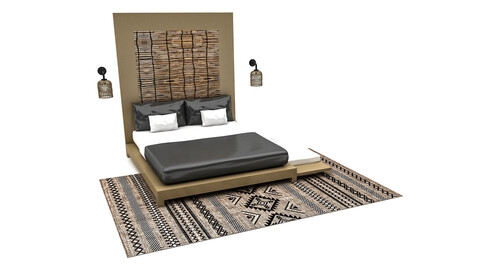 3D model bohemian bed 01