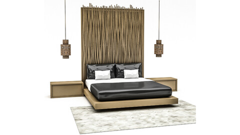 3D bohemian bed 03 model