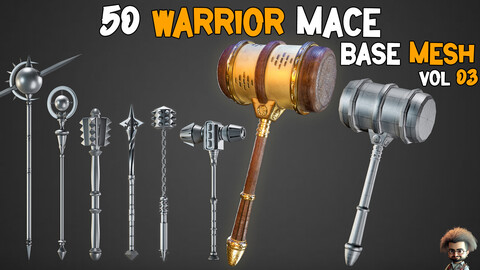 50 Warrior Mace Base Mesh - VOL 03 ( Game Ready )