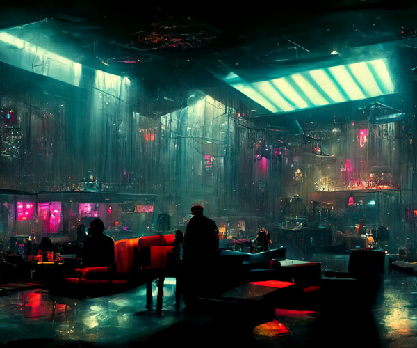 ArtStation - Nightclub Backgrounds - Sci-fi, extremely beautiful ...