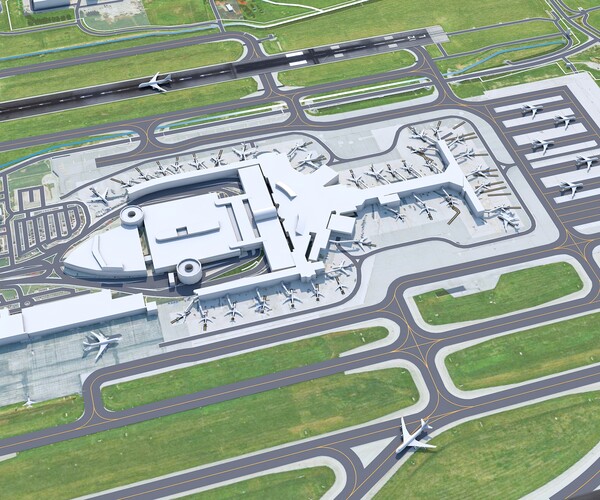 ArtStation John Glenn Columbus International Airport Game Assets   File 