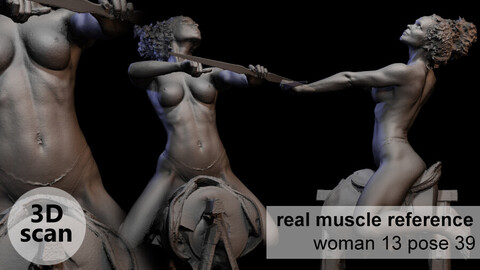 3D scan real muscleanatomy Woman13 pose 39