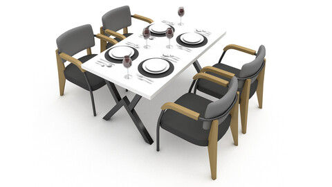 3D dining table 001