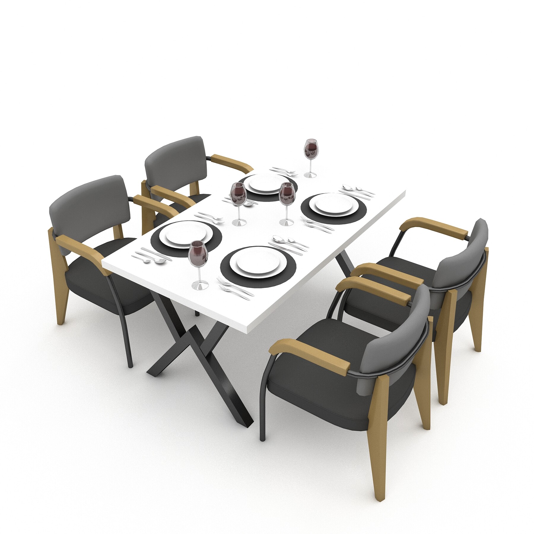 ArtStation - 3D dining table 001 | Resources