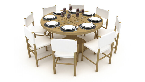 3D dining table 003