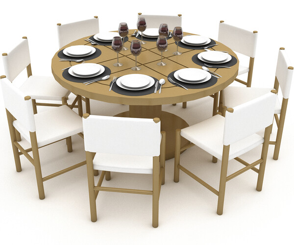 ArtStation - 3D dining table 003 | Resources