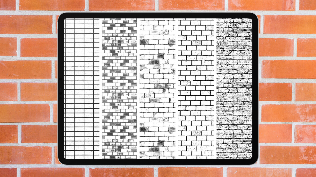 ArtStation HD Seamless Brick Texture Brush Set For Procreate Brushes