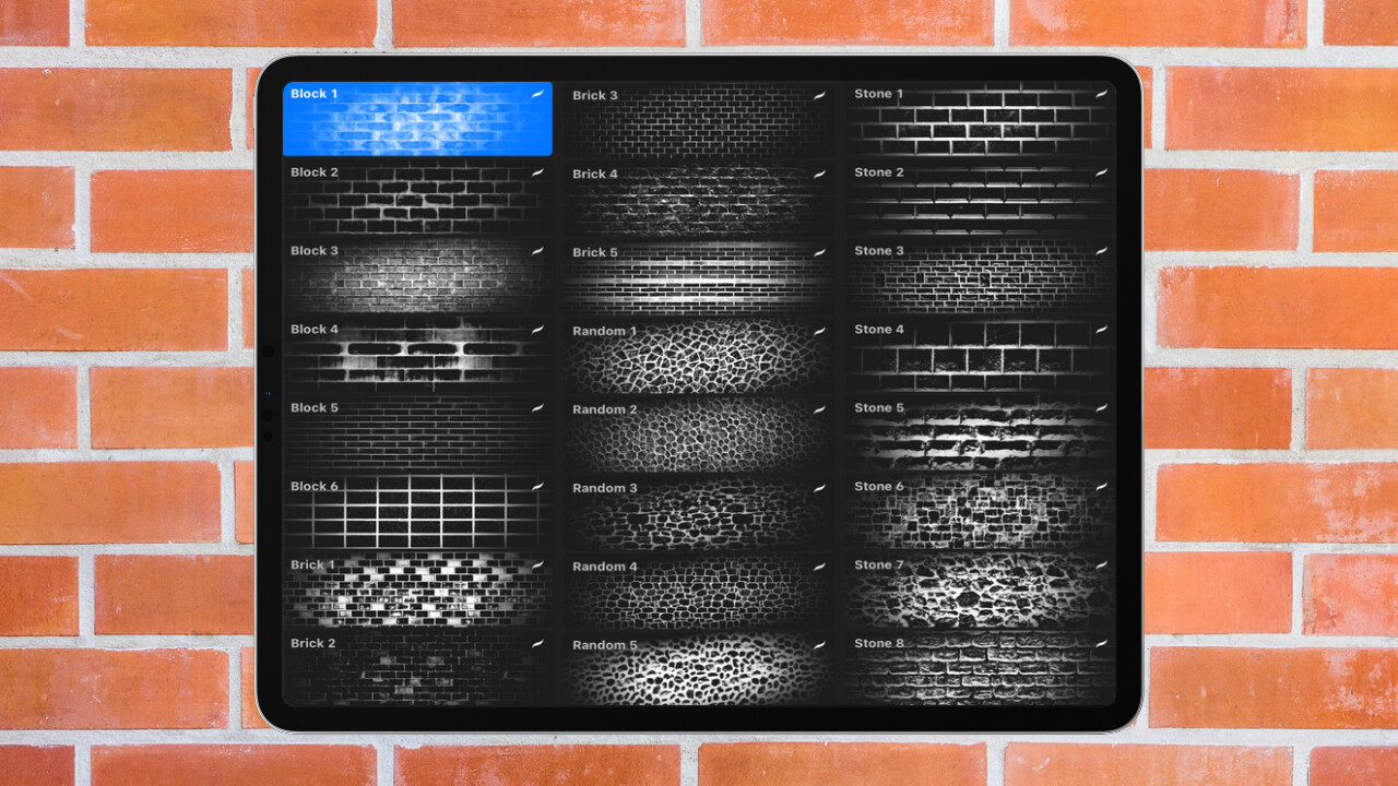 ArtStation HD Seamless Brick Texture Brush Set For Procreate Brushes