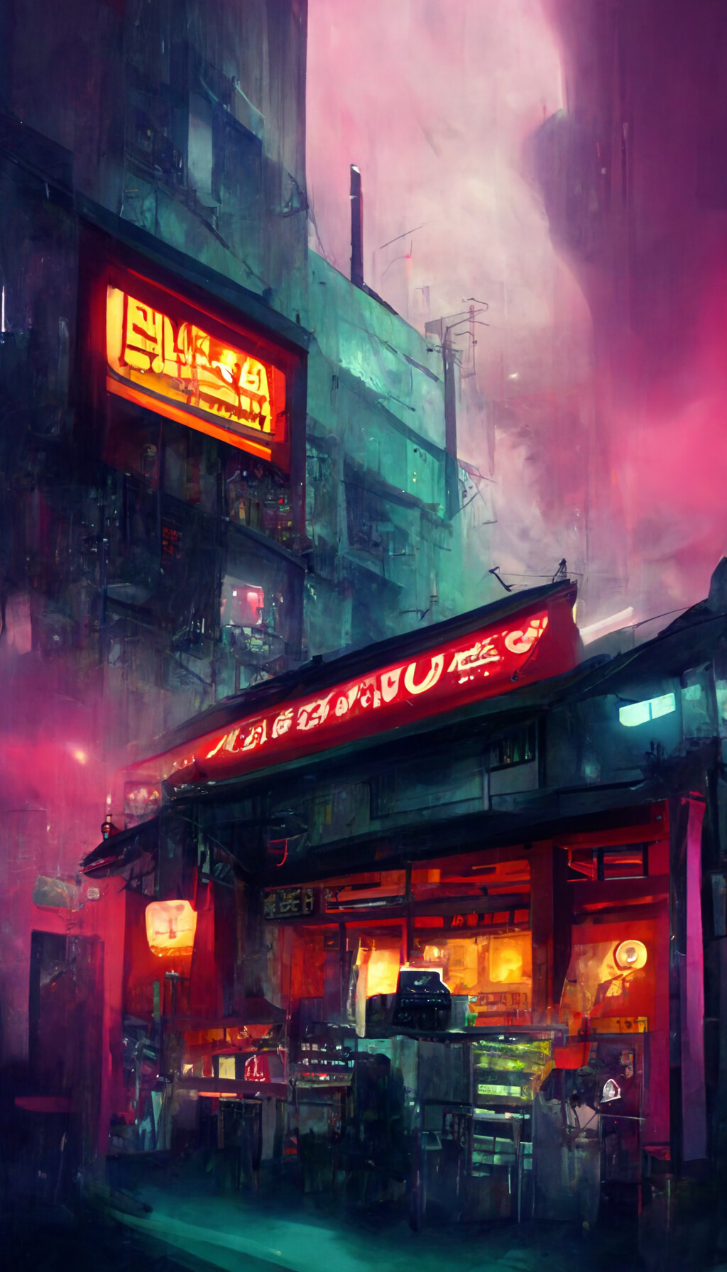 ArtStation - Cyberpunk Wallpaper - Vertical for mobile (Sharp and high  quality)