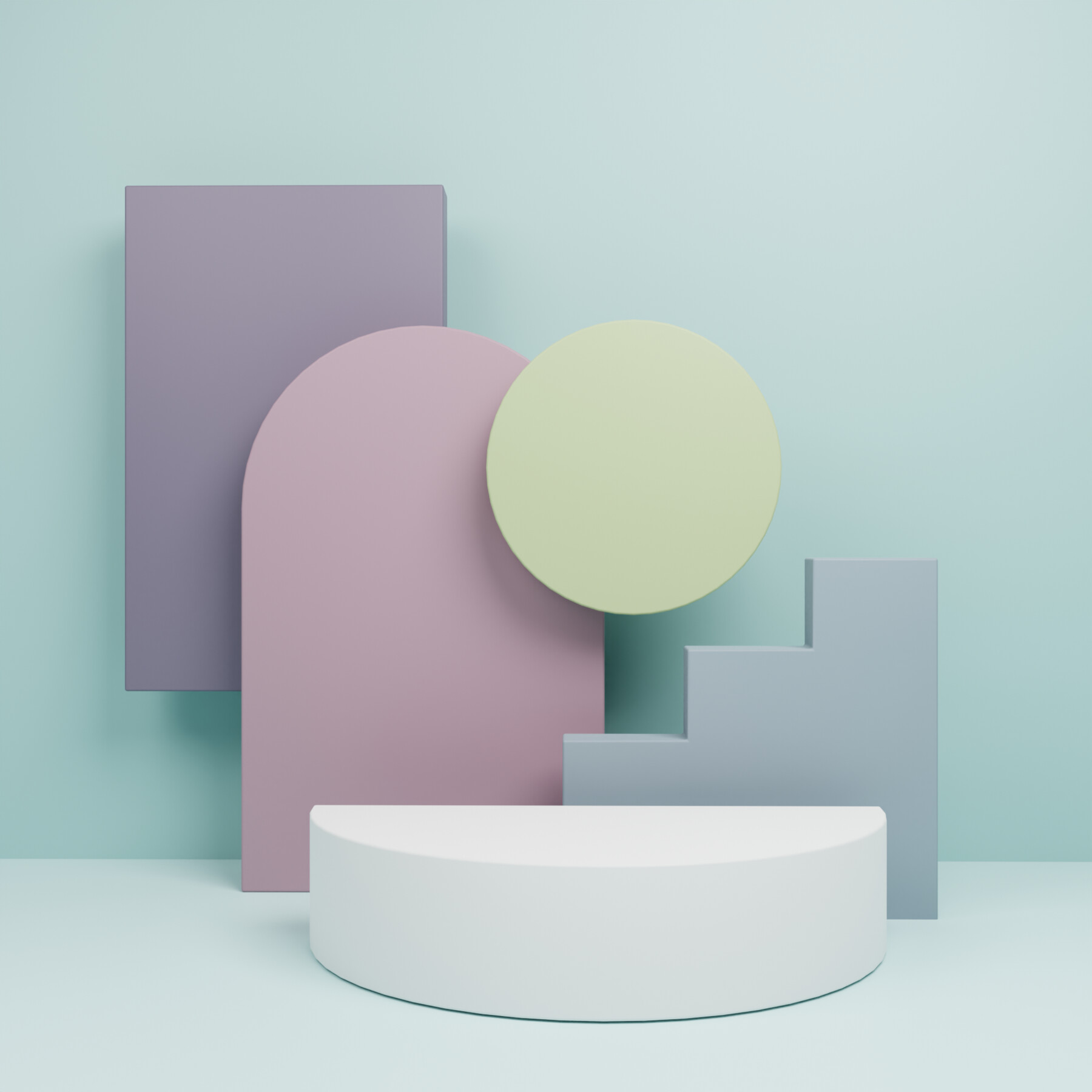 ArtStation 3d rendering of pastel color backdrop blender 3.x Resources