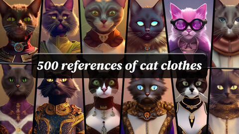 500 references of cat clothes (Persian, Siamese, Maine Coon, Bengal, Ragdoll, British Shorthair, Sphynx, Abyssinian, Scottish Fold, Russian Blue, Burmese, American Shorthair, Egyptian Mau, Norwegian Forest Cat, Devon Rex, Oriental Shorthair, ...)