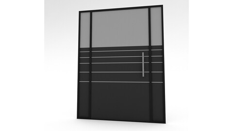 3D office glass door