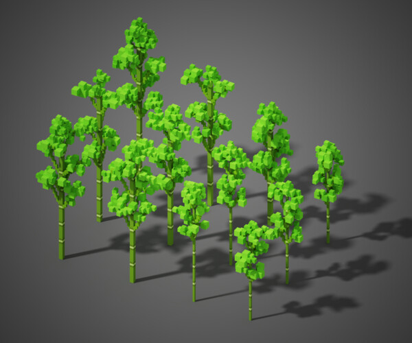 ArtStation - VOXEL Trees - Bamboo | Game Assets