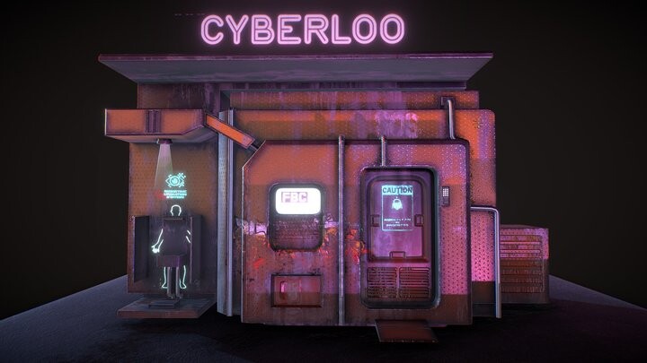 ArtStation - Cyberpunk Style toilet | Game Assets