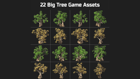 22 Big Tree, Nature Collection Game Assets
