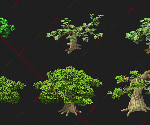 ArtStation - 26 Fantasy Cartoon Tree, Nature Game Assets | Game Assets