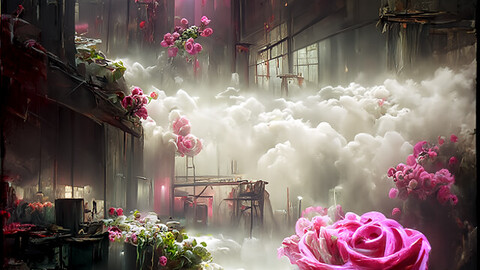 ArtStation - abandoned rose factory Illustration Set | Artworks