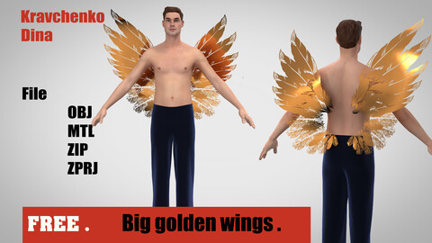 FREE .Big golden wings .