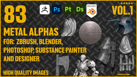 Metal alphas [+80] - high quality for professional artists