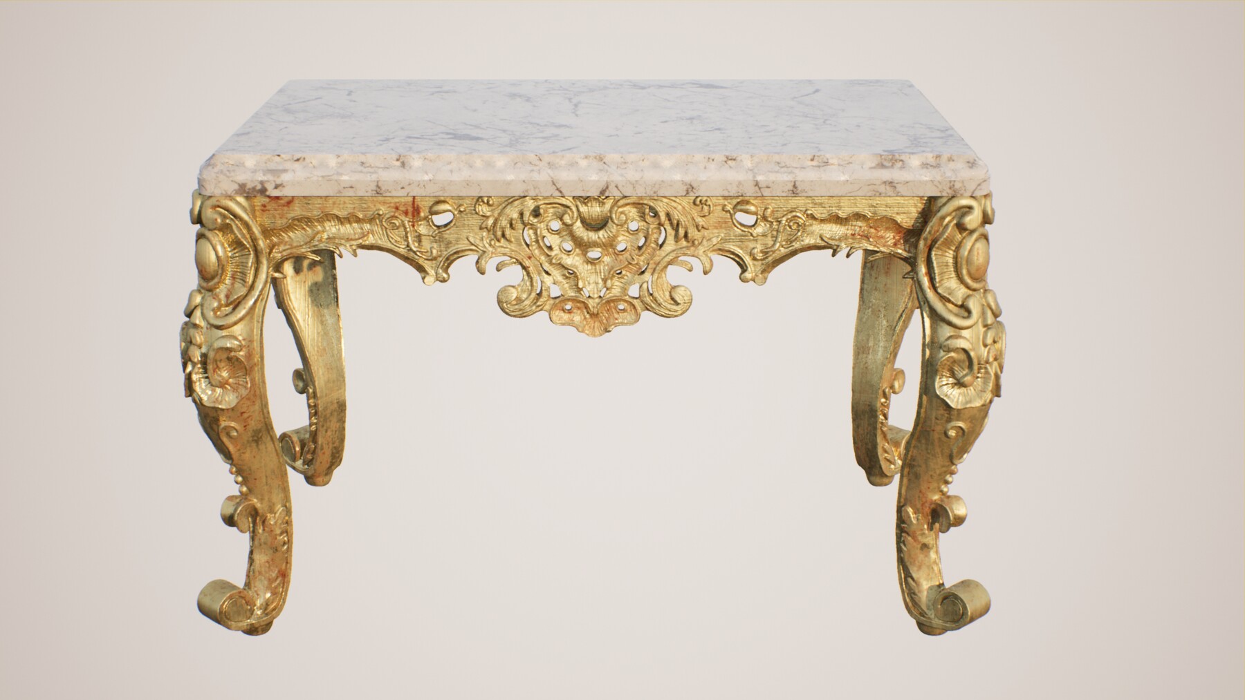 ArtStation - Rococo-styled Coffee Table | Game Assets, image size:1800x1013