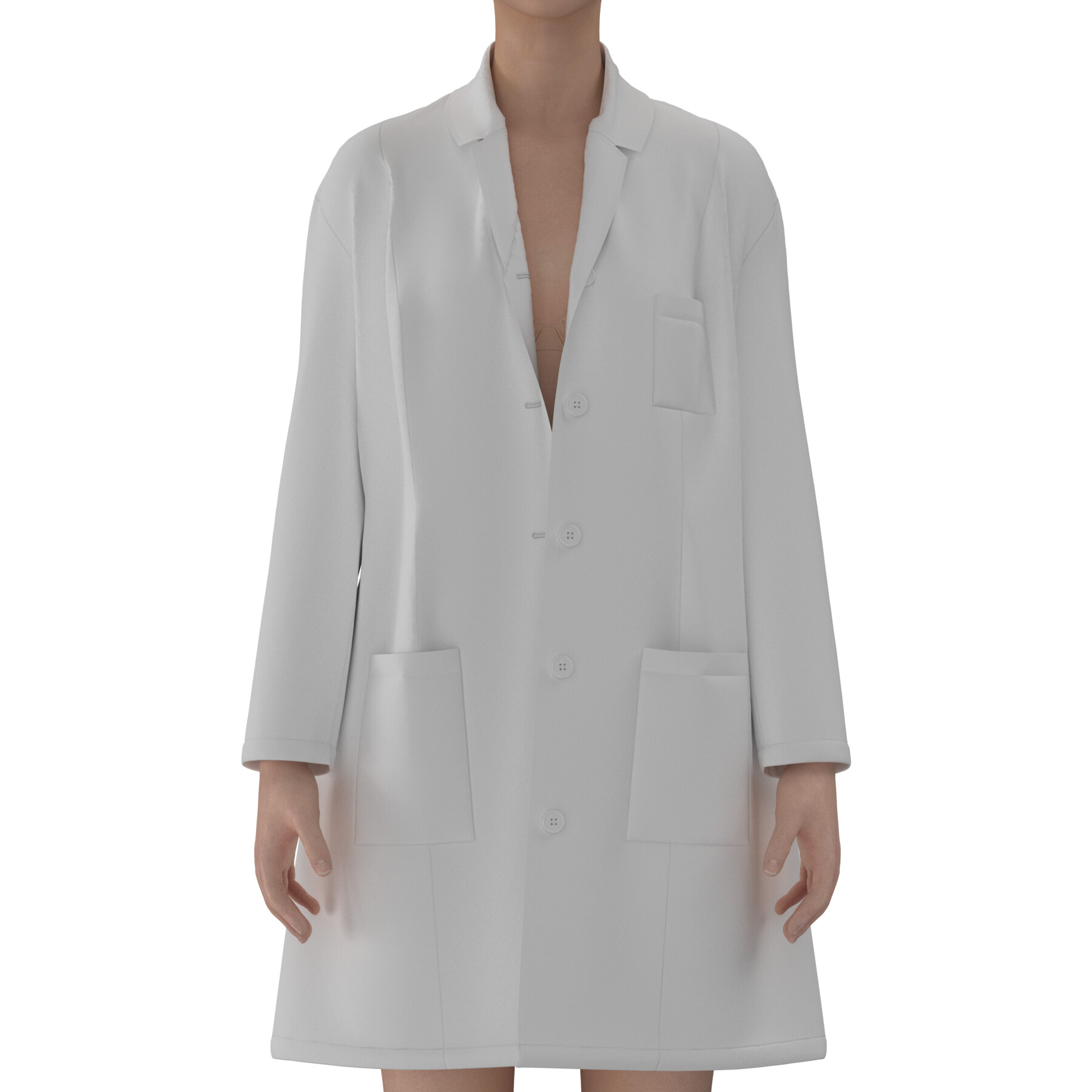 ArtStation Female Doctor Apron, marvelous designer,clo3d Resources