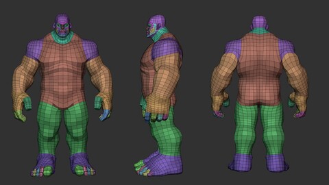 Lowpoly Hulky Basemesh